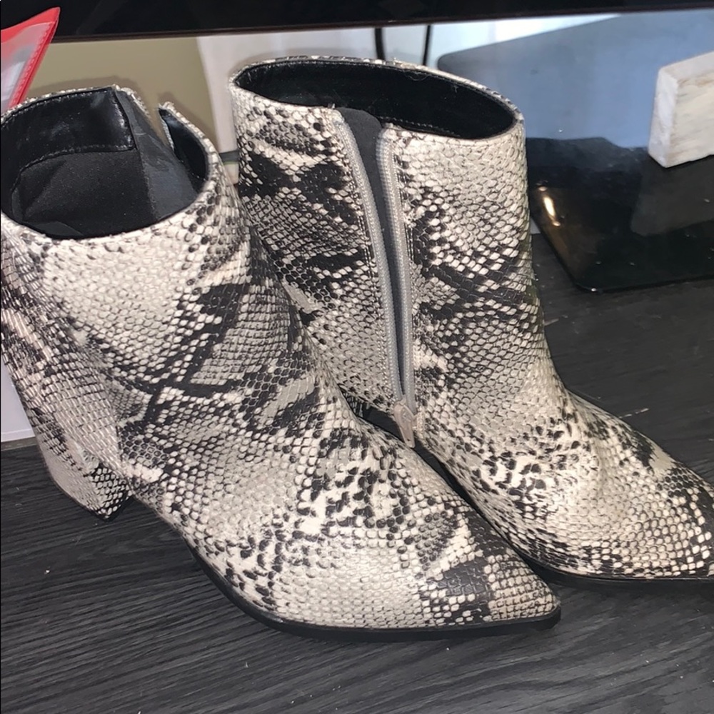 Snake Print Booties